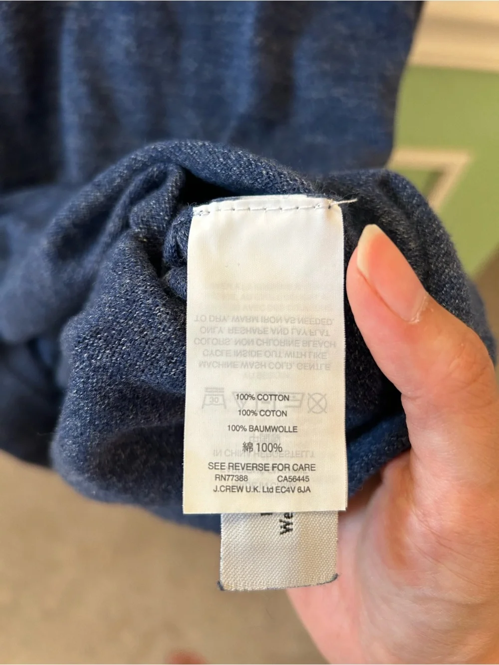 J. Crew Heathered Navy Crewneck Sweater Medium Men’s